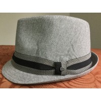 Stetson Gray / Black Trilby Hat Fedora Sale Sample No Tags Large 58.559cm  eb-57372893